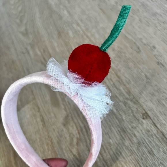 Pink Cupcake Toddler Costume Tunic with Metallic Cupcake Liner & Cherry Headband - Picture 11 of 13